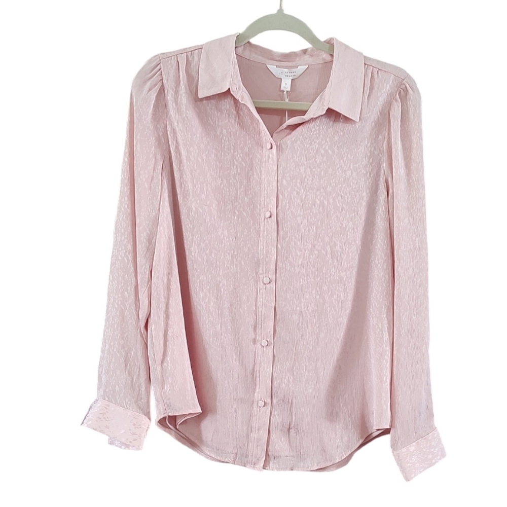 LC Lauren Conrad Blush Pink Button Down Shirt